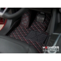 Alfa Romeo Stelvio Floor Liner Set - Black w/ Red Stitching